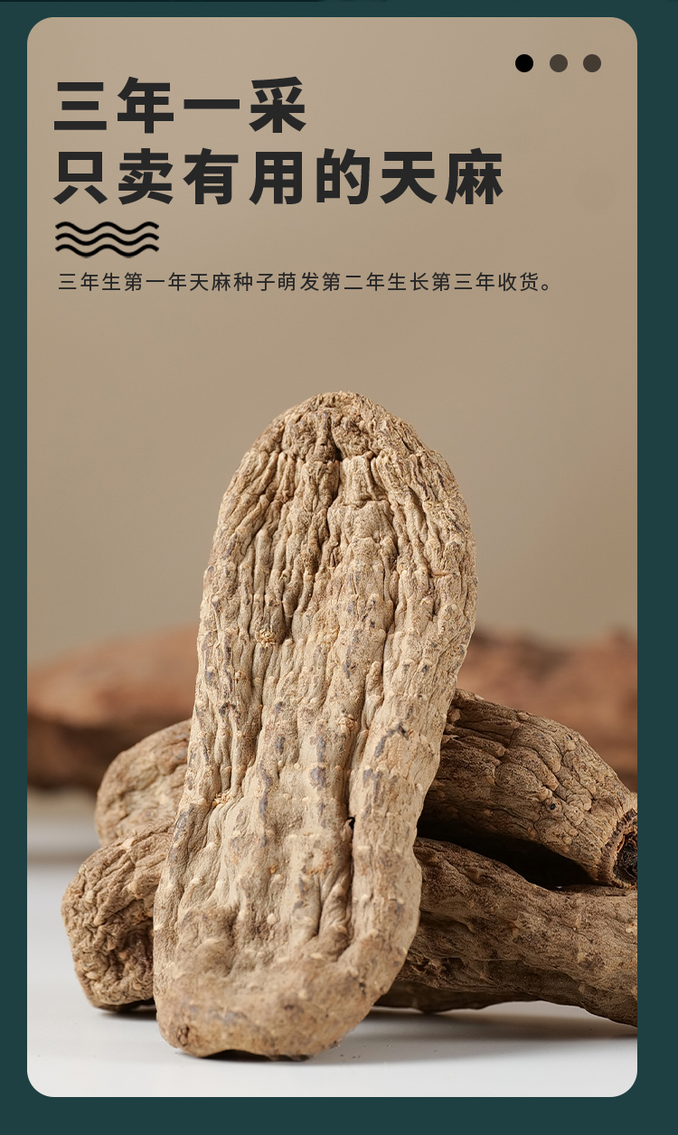 Chinese Classic Herbal Tian Ma Gastrodia Tuber Elata Extract Health Food